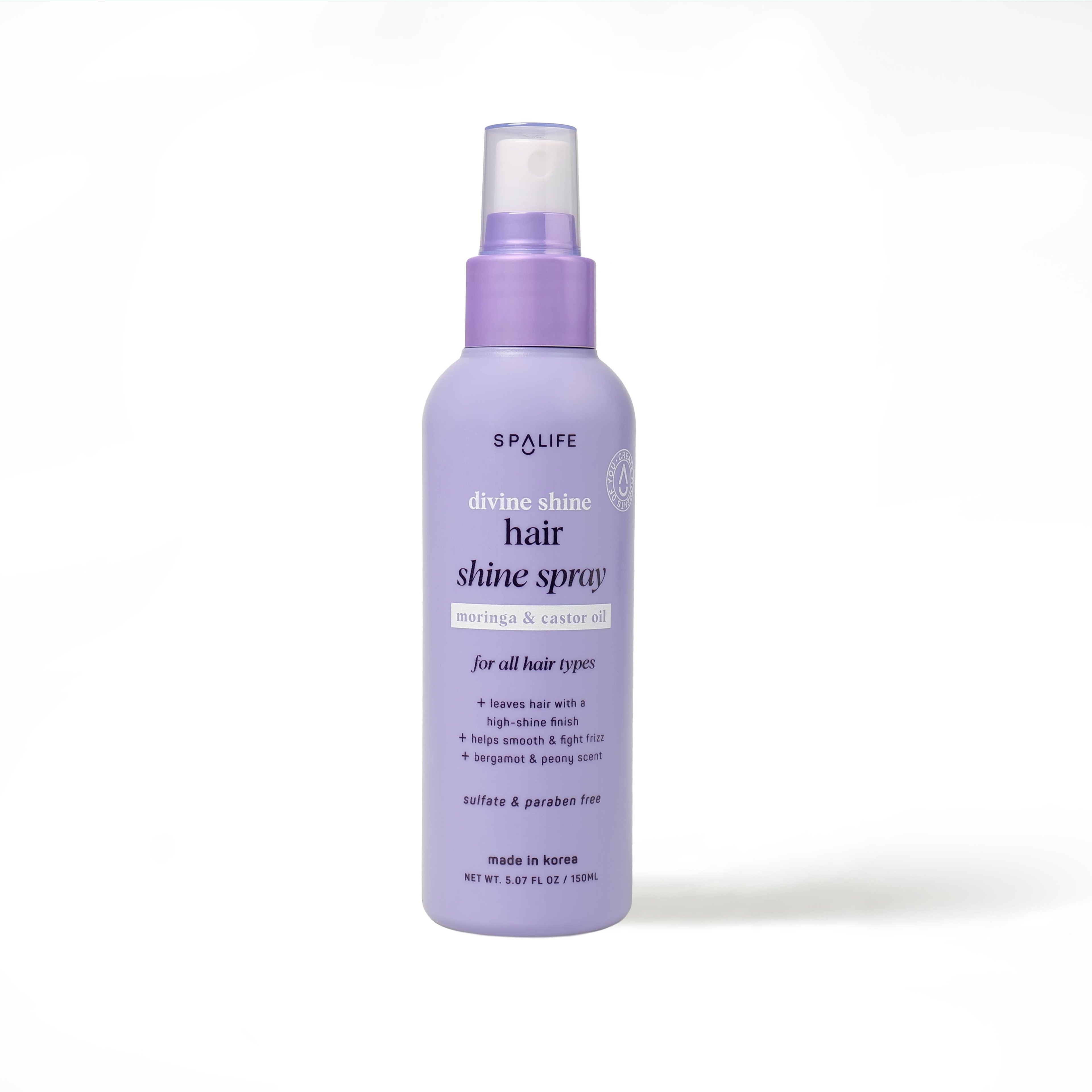 Spray éclatant Divine Shine pour cheveux à la moringa et huile de ricin
