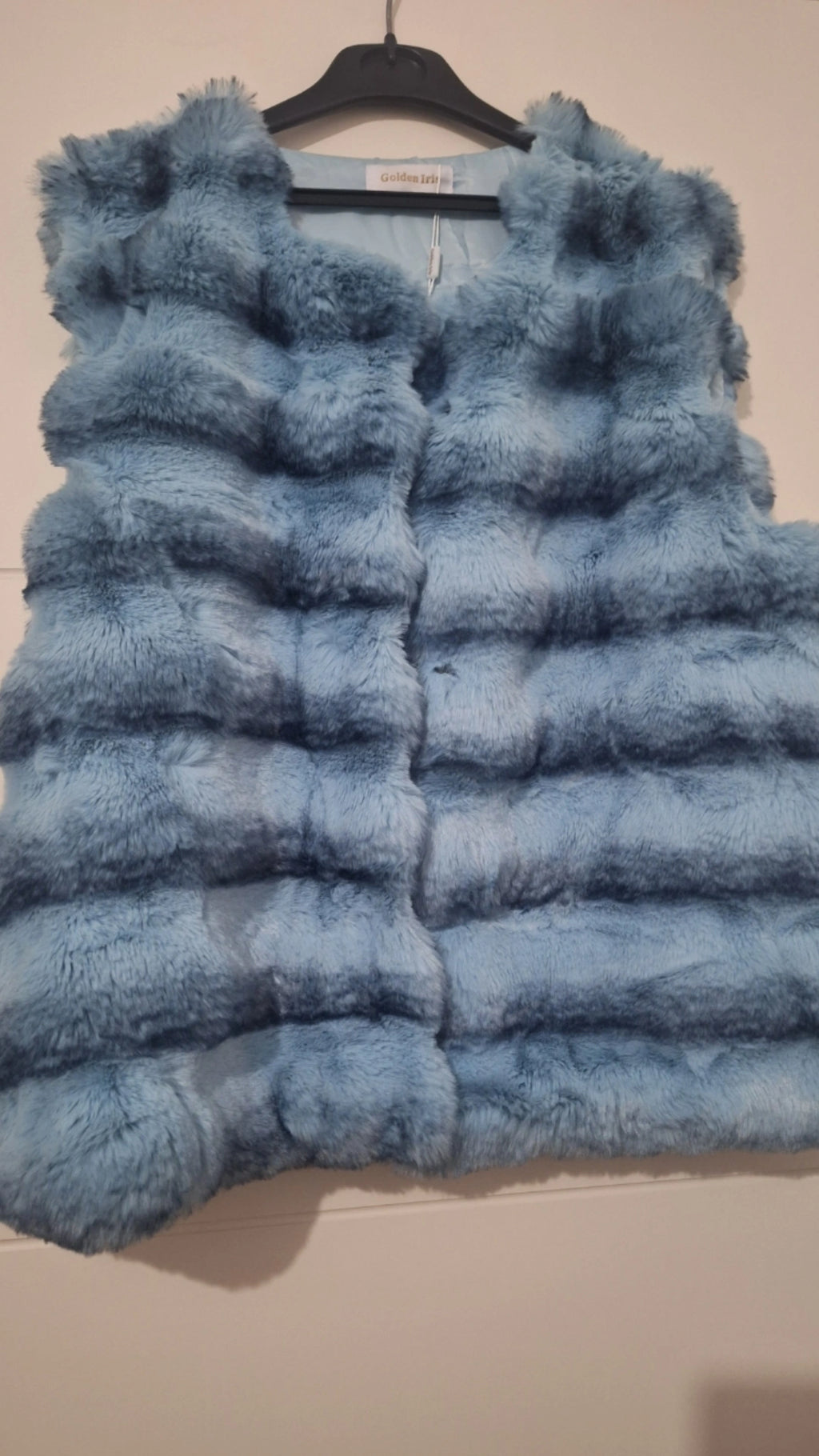 Veste sans manches courte dégradé bleu