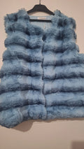 Veste sans manches courte dégradé bleu