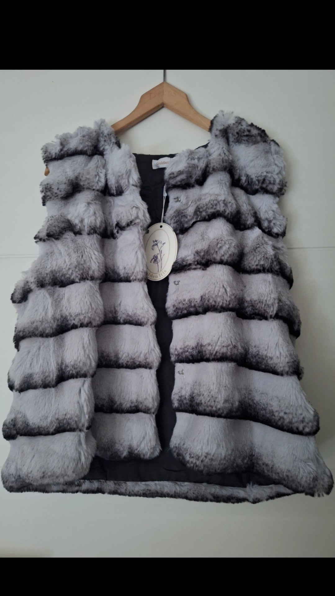 Veste sans manches courte dégradé gris