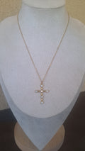 Collier croix avec strass